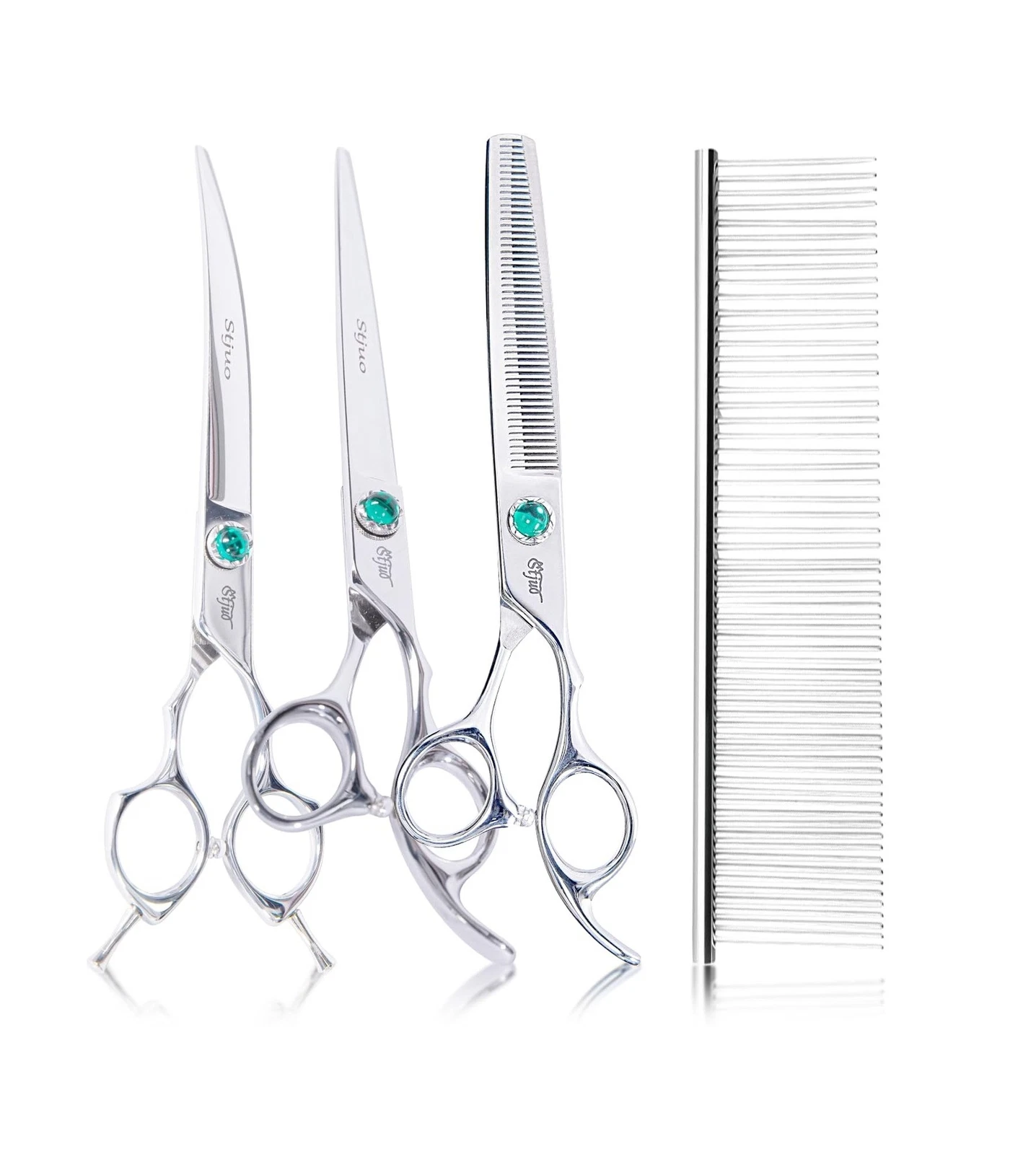 Dog Grooming Scissors Set 4 in 1 Professional Pet Shears Made Of Japanese Adv...