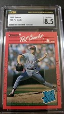 1990 Donruss Pat Combs #44 Error Card CSG Graded 8.5