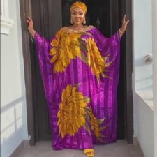 African Dashiki Abaya Dubai Kaftan Morocco Women Oversize Dress Gown Caftan 2pcs