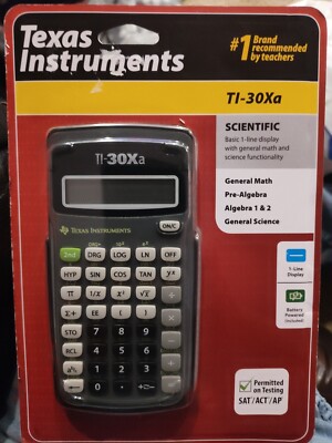 Texas Instruments TI-30XA Scientific Algebra Math Calculator 10 Digit LCD 