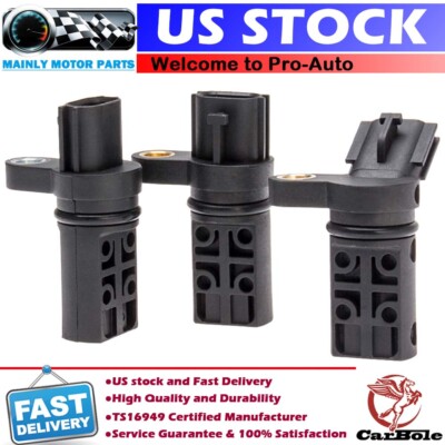 3PCS For 05-14 Nissan Pathfinder Camshaft Crankshaft Cam Crank Position Sensor