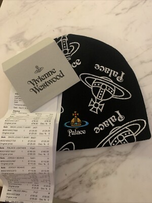 Palace Vivienne Westwood Logo Beanie Black in Hand | eBay UK