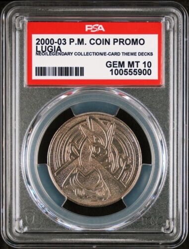 PSA 10 GEM MINT Lugia Metal Coin Pokemon Neo 2000-2003 Deck Promo Vintage Slab