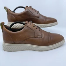 Ecco St 1 Hybrid Lite Mens US 8.5 8 1/2 EU 42 Oxford Sneaker Leather Brown White