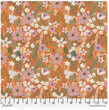 Free Spirit Mia Charro Autumn Friends Floral Mist Mango Cotton Fabric By Yard