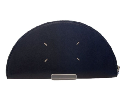 Maison Margiela Leather HALF MOON PORCH Small Clutch Bag Black