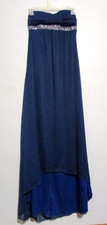 Trixxi Juniors Blue Hi-Low Strapless Dress/Gown Size Medium EUC!!!