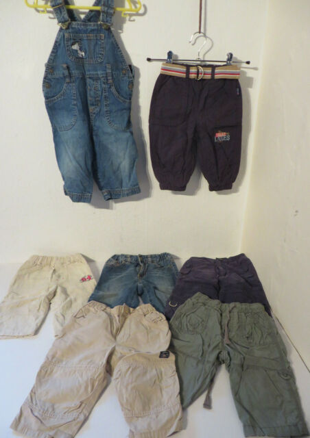 Kleiderpaket 7 Teile Hosen Gr. 74 Jungen Mode Kleidung Hose Jeans Latzhose KP195