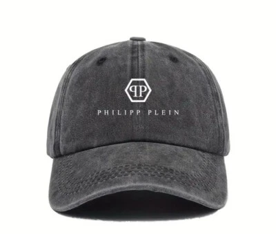 Philipp Plein Cap Schwarz Unterseite basecap Mütze Baseball Cap Baseballkappe.
