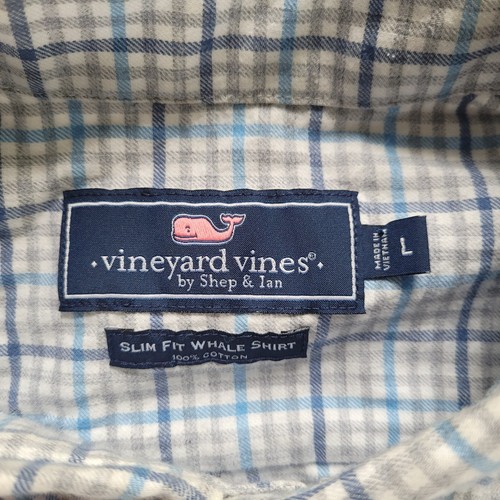 Vineyard Vines Shep & Ian Shirt Slim Fit L/S Button Down Men Large Checkered - Picture 5 of 10