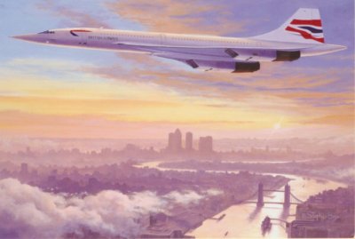 Concorde British Airways Flugzeug London Flugzeug Blanko Geburtstag Vatertag Karte