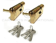2 x Secure Euro Door Locks 45/45 BRASS Finish Keyed Alike 3 Keys Per Lock