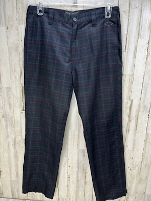 Oakley Golf Pants Mens Size 34x33 Dri Fit Tour Performance Plaid Straight  Pants