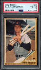 1962 Topps #425 Carl Yastrzemski PSA 4 Red Sox  (7698)