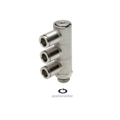 Pneumatik IQS Standard L-Steckverschraubung(3-fach) Kompaktbauform MSV Verbinder