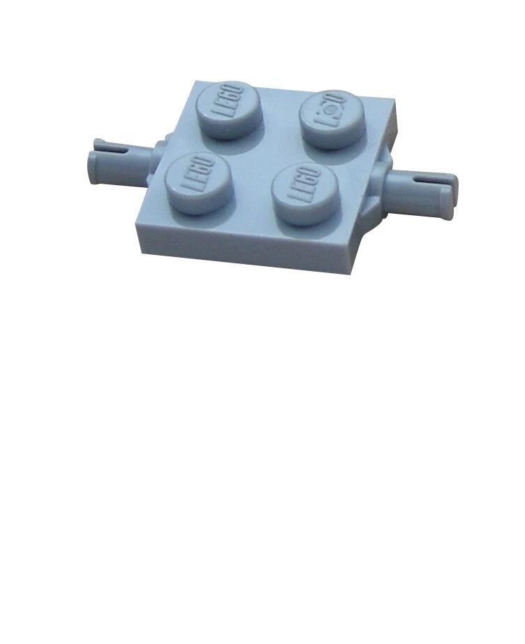 Lego 10 Stück Achsplatte hellgrau (light bluish gray) Achse Platte Pin 4600 Neu - Bild 2 von 3