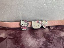 Sanrio Hello Kitty Pink Sparkle Charm Bracelet Band 8 1/2" Long Unique Brand New
