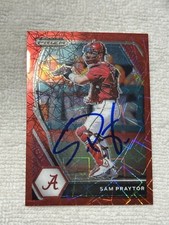 2021 Panini Prizm Draft Picks - Red Velocity Prizm #PDP179 Sam Praytor SIGNED 