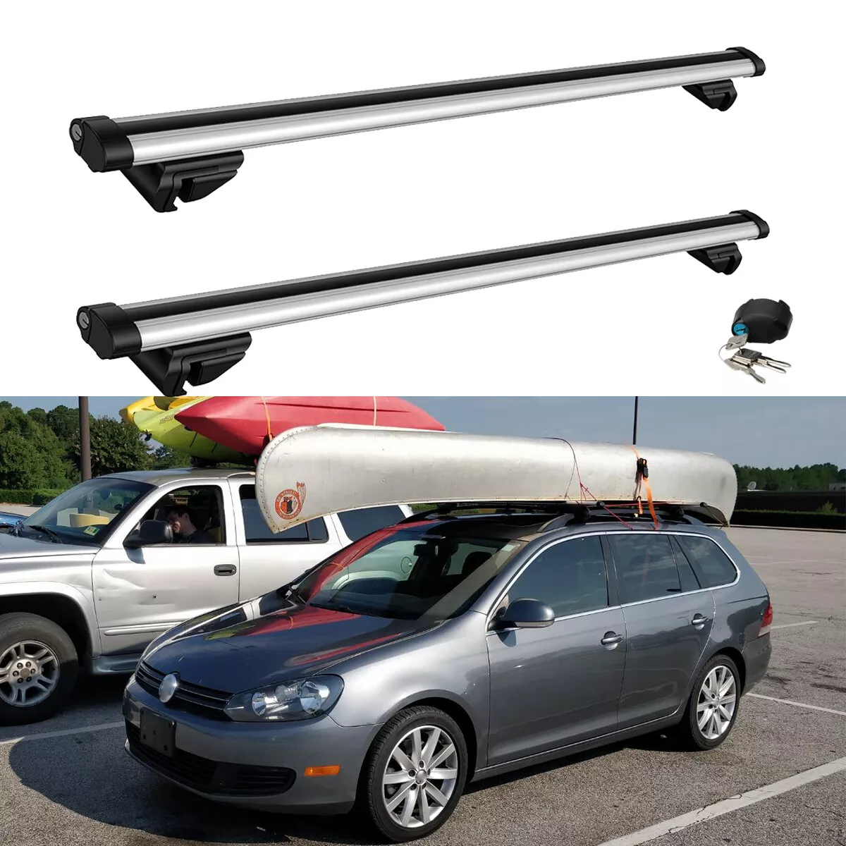 For VW Jetta Sportwagen 99 22 Roof Rack Rails Crossbars Luggage