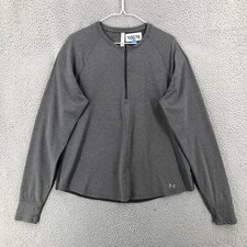 Under Armour 1/4 Zip Pullover Sweatshirt Fitted Women s Size XL Gray 10076