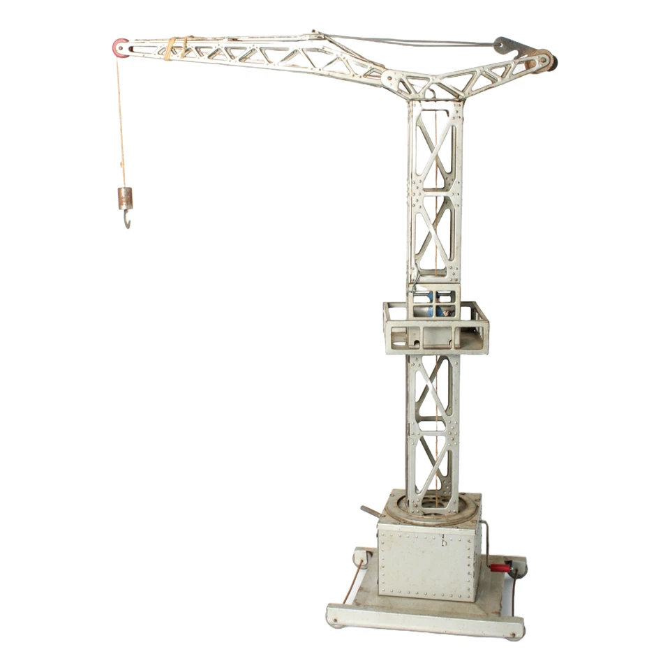 Rare Joustra Toy Crane from France ca. 1950–1965 | Mechanical Metal Crane - Image 2 of 4