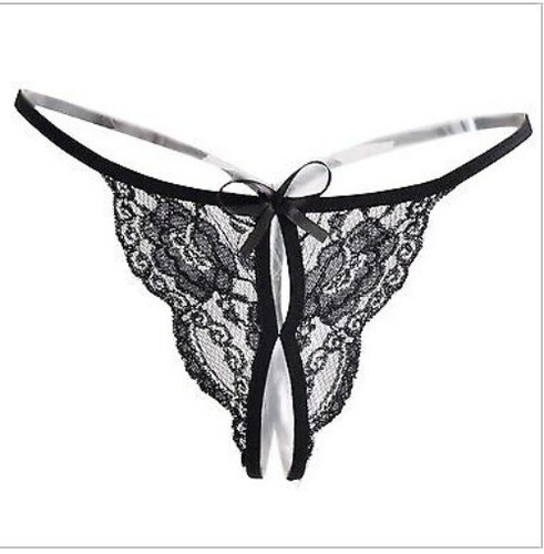 1PCS Black Women Lace Thong G-string Panties Lingerie Underwear T-back HOT