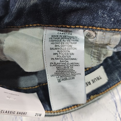 True Religion WOMENS 25 Jayde Mid Rise Denim Jean Shorts Medium Blue - Picture 10 of 11