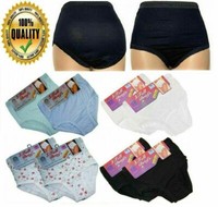 Briefs Bikini Ladies Women 100% Cotton Pants Knickers Underwear All Sizes lot