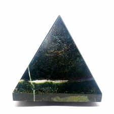 2.6" Green Blue Red Bloodstone Pyramid Natural Crystal Heliotrope Mineral India