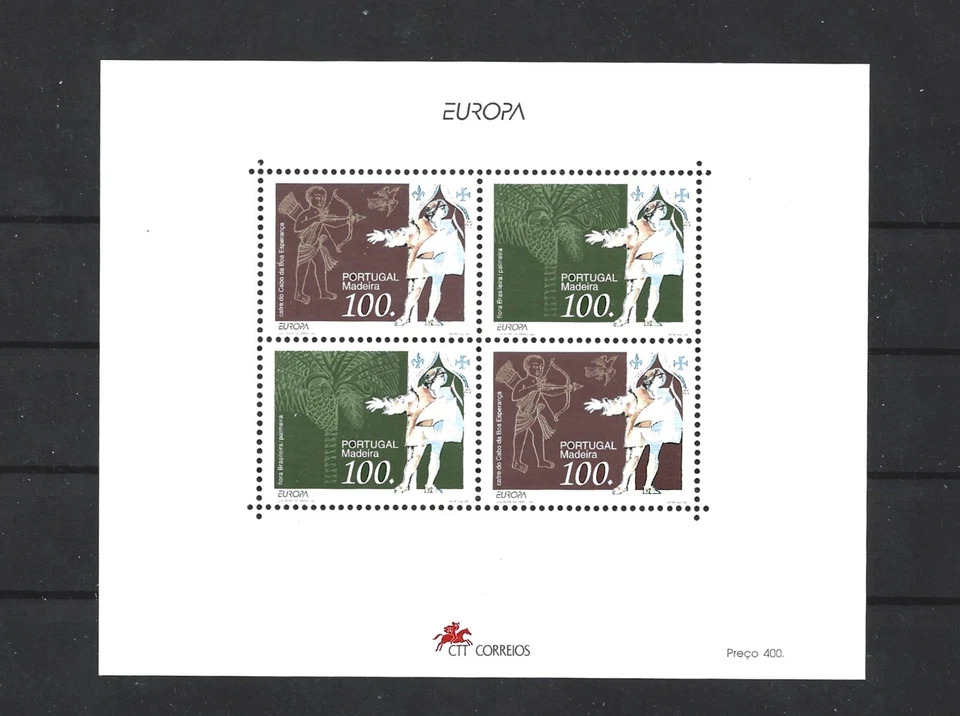 SellosEUROPA CEPT 1994, HB(PTGAL, AZORES y MADEIRA) NVOS, Sin charnela(MNH)3FOTO - Imagen 2 de 3