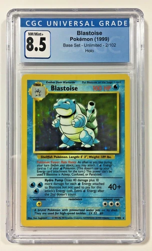 Blastoise CGC 8.5 Base Set Unlim 1999 Holo 2/102 Pokemon 1999