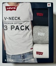 Levi's Herren V-Neck T-Shirts 2er Pack – Stretch-Baumwolle In Schwarz