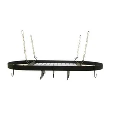 Oval Pot Rack Black High Quality Stainless Steel Range Kleen Item #CW6000 - NEW