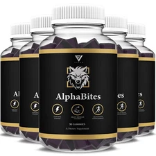 (5 Pack) Alpha Bites Gummies AlphaBites Max Performance Gummy (5 Month Supply)
