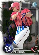 Blake Perkins autographed Baseball Card Nationals, JZ 2016 Bowman Rookie #BCP228