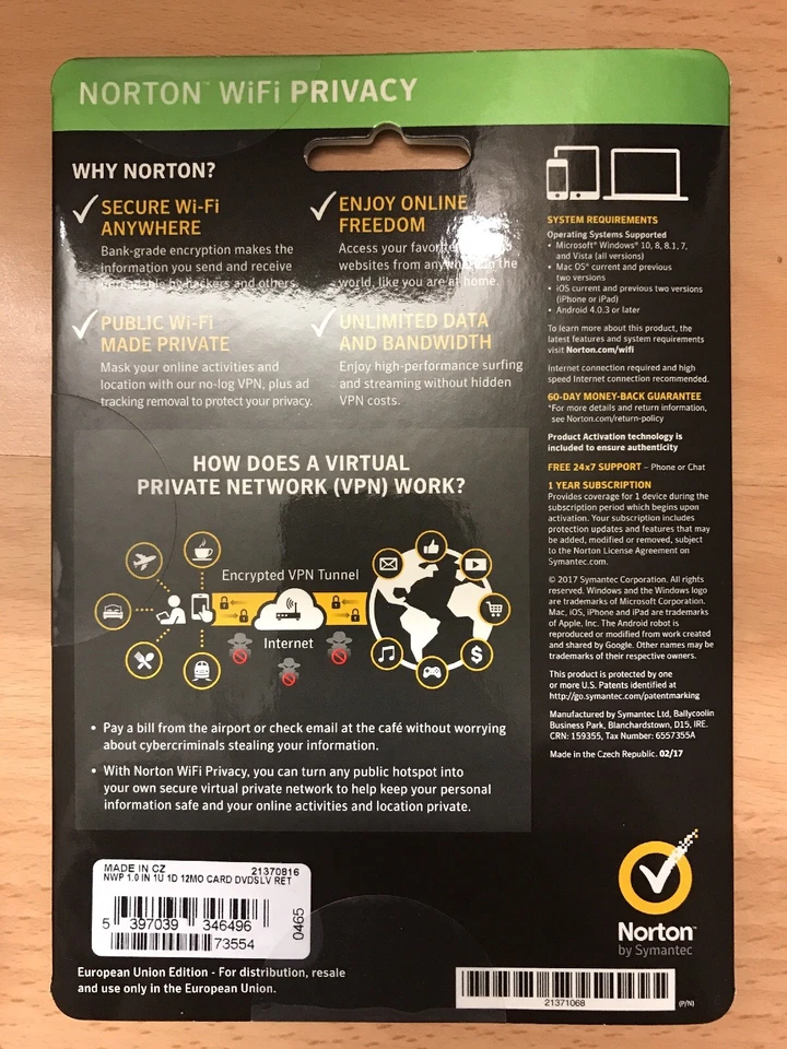 Norton Wifi Privacy (v. 1.0) 1 Device 1 Year - Image 2 of 2