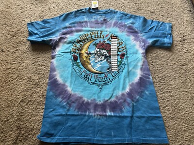 New Grateful Dead Fall Tour  83 1983 Liquid Blue T Shirt Tie Dye Adult M NWT