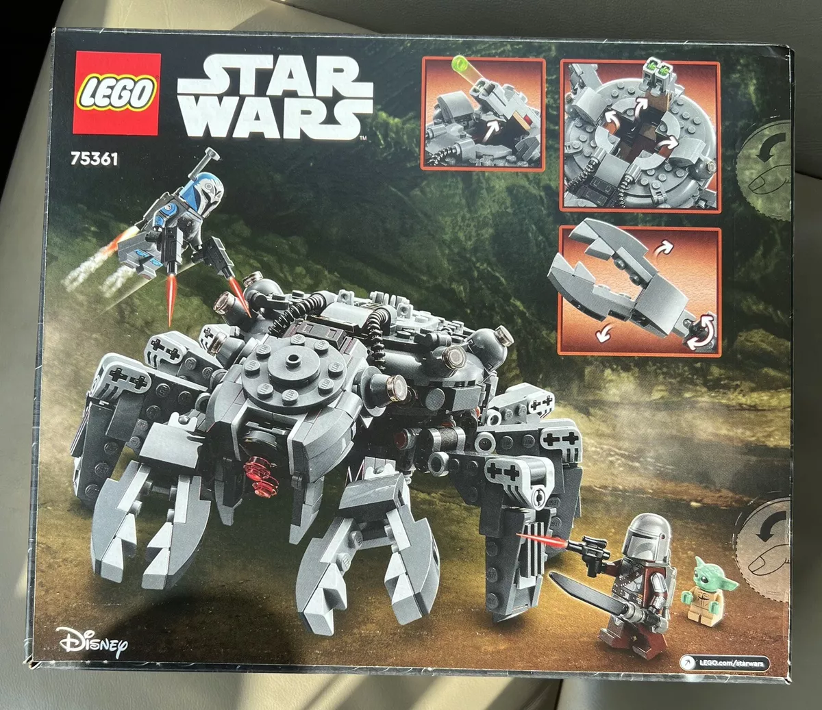 LEGO Star Wars Spider Tank 75361, Building Toy Mech from The Mandalorian  Season 3, Includes The Mandalorian with Darksaber, Bo-Katan, and Grogu  'Baby