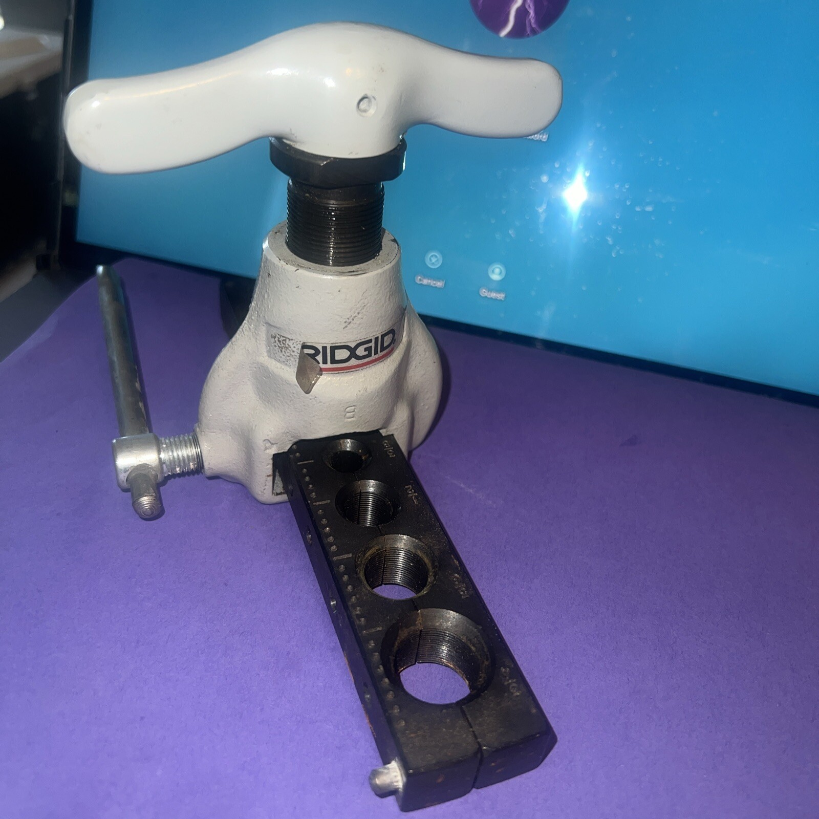 RIDGID Model No. 458 Flaring Tool 45° Degree Flare 1/8" 3/4" USA MADE