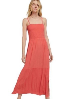 NEW & TRENDY brand summer dress by Tom Tailor, size 34-46, flamingo red