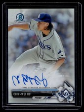 Chih-Wei Hu 2017 Bowman Chrome Autograph Refractor Card /499 #CPA-CWH