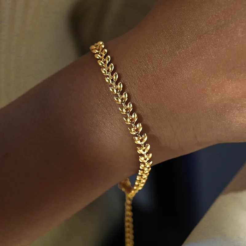 18k Gold-Plated Stainless Steel 316 Set Neackles And Bracelet Set Of 2