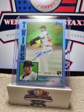 2025 Topps Archives Zebby Matthews 1984 Fan Favorites Blue Foilboard Auto /25