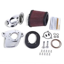 Heavy Breather Extreme Air Cleaner Intake Filter for Harley Touring, Chromed