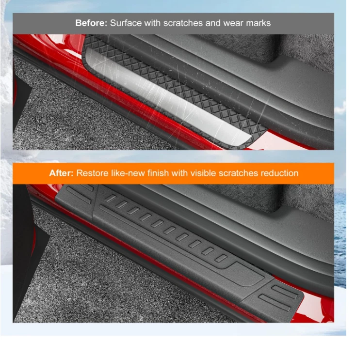 Protector de umbral de puerta compatible con accesorios Kia Sorento 2021-2025 Foto 3 de 4