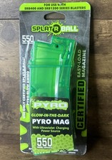 SplatRBall Pyro Magazine &ndash; LED Light, 550 Round Gel Blaster Mag, Green, NEW
