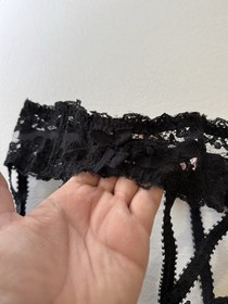 Agent Provocateur Black Suspenders Garter Belt Size 3