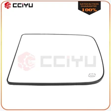Left Side LH Heated Door View Flat Mirror Glass W/Base For 10-19 DODGE RAM 1500