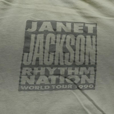 Janet Jackson Rhythm Nation Tour 1990 Graphic T-Shirt Men's Small