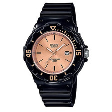 CASIO LRW-200H-9E2V Womens Rose Gold Dial Sports Watch Rotating Bezel Resin 100m